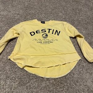 Seating long sleeve cropped shirt